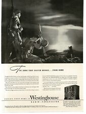 1945 Westinghouse Radio Floor Console WWII Soldiers Easter Sunrise Print Ad picture