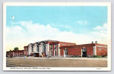 c1940s Union Pacific Train Station Street View Grand Island Nebraska NE Postcard picture