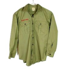 Vintage Long Sleeved Green Boy Scouts Uniform BSA 21