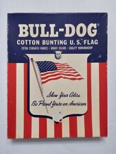 1974 Bull-Dog Cotton Bunting U.S. Flag 3' x 5' Flown Over The Capitol picture