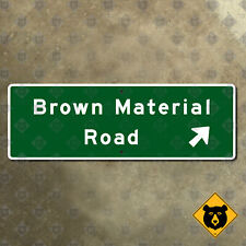 California Brown Material Road guide sign San Joaquin Valley Kern County 30x10 picture