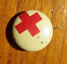 Vintage Small Red Cross Pinback picture