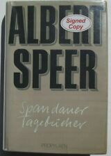 Albert Speer WW2 Architect & Minister Armaments Signed Book Spandauer Tagebucher picture