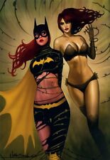 Nathan Szerdy SIGNED DC Comics Batman Art Print ~ Batgirl & Poison Ivy / Bondage picture