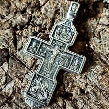 ORTHODOX CROSS STERLING SILVER CRUCIFIX 925 picture