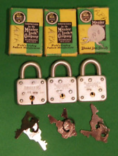 Lot of 3 Master Greyhound Steel Padlock No44 USED picture