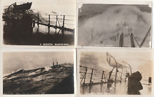 U.S. Navy Battleships at sea postcards c1910 RPPC  8 AZO paper triangles up (5) picture