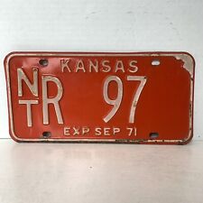 1971 Kansas License Plate R 97 Norton County NT Collector Man Cave Garage picture