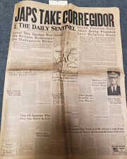 April 6 1942 WWII Newspaper; Japan Corregidor Surrenders; MacArthur picture