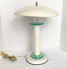 Vintage Atomic Desk Lamp 3 Way Touch Mushroom White UFO picture