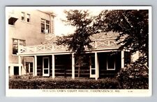 Independence MO-Missouri RPPC, Old Log Cabin Courthouse, Vintage Postcard picture