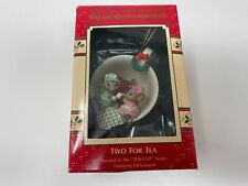 Enesco Vintage 1988 Two For Tea Treasury of Christmas Collectible Ornament picture