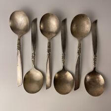Community Oneida Silver Plated Flatware South Seas 6 Soup Spoons Round picture