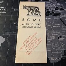 Rome Allied Soldiers Guide WW2 By British Army Education & US Special Services picture