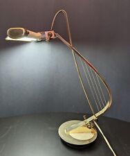 Cannon Harp Piano Desk Lamp Mid Century Modern as seen on Mad Men BRASS WORKING picture
