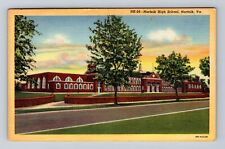 Norfolk VA- Virginia, Norfolk High School, Antique, Vintage c1951 Postcard picture