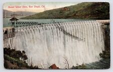 c1900s 1907~Sweetwater River Dam~San Diego California CA~Vtg Postcard picture