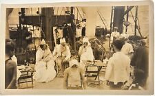 VINTAGE SEPIA PHOTO - 1928 IMAGE OF THE USS SANTA BARBARA - CROSSING THE EQUATOR picture