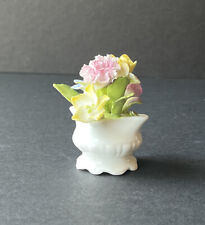 Vintage Coalport Bone China Miniature Potted Flowers 2.5