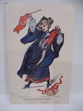 VINTAGE POSTCARD CORNELL UNIVERSITY GIBSON GIRL COLLEGE FOOTBALL-- picture