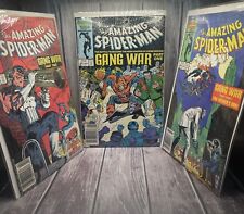 Marvel Comics The Amazing Spiderman Gang War Parts #1-5 comic lot 1986 picture