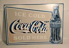 Coca Cola Coke Ice Cold Sold Here Advertising Vintage Retro Metal Tin Sign 17×12 picture