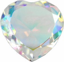 Amlong Crystal Diamond Paperweight, Heart Shaped, 80mm, Aurora picture