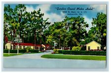1954 Garden Court Motor Hotel Street Scene Jacksonville Florida FL Postcard picture