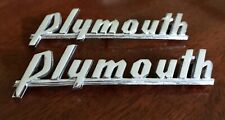 Original 1939 Plymouth Grille Script Emblem Badge Hood Ornament DL Auld USA EXC picture