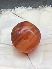 Small Ancient Orange Bead With Brown Eye 9.3 x 7.3 mm Roman IndoTibetan rare picture