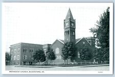 Blackstone Virginia Postcard Methodist Church Building Trees Exterior View 1940 picture