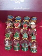 Set of 12 Danbury Mint Christmas Dashchund Globe Ornaments picture