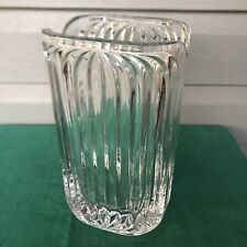 Vintage Art Vase Villeroy & Boch 8-3/4” Quadra  Rectangular Ribbed Crystal picture