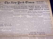 1946 JUNE 16 NEW YORK TIMES - TRUMAN OFFERS CONGRESS 12 POINT PROGRAM - NT 2250 picture