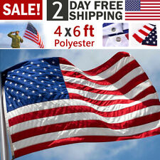 4x6FT American Flag Nylon Stars US Flag Vibrant Color With Metal Buckle Outdoor picture