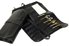Genuine leather pen rollup case for 12 jumbo pens and accessories premium finish picture