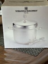 Vintage International Silver Co ICE BUCKET w/Removable Plastic Liner & Lid As Is picture