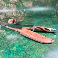 Vintage Queen Cutlery #75 Hunting Knife with Sheath picture