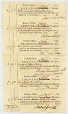 1793 dated Post Revolutionary War Pay Order - Sheet of Six Payment Receipts - Co picture