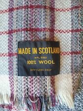 LOVELY Vintage All Wool Plaid Blanket Throw Made In Scotland 46 X 58 picture