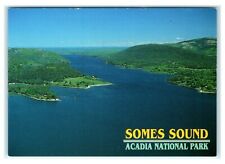 Postcard Aerial of Somes Sound, Acadia Maine ME K9 picture