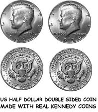 Pair of Real Double Sided KENNEDY HALF DOLLAR 1 Two Headed and 1 Two Tailed Coin picture