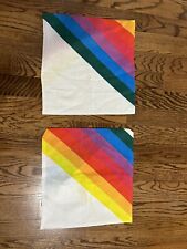 Handmade Vintage Rainbow Stripe Pillow Covers 70s 80s  picture