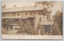RPPC View of Large House Or Apartment Pine Trees c1905 Photo Postcard K22 picture
