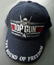 NAVY USN TOP GUN NAVAL AVIATION EMBROIDERED BASEBALL CAP HAT MAVERICK picture