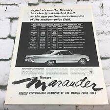 Vintage 1963 Mercury Merauder Automobile Car Advertising Art Print Ad  picture