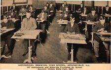 Vintage Postcard- . HIGH SCHOOL SPRINGFIELD IL. UnPost 1909 picture