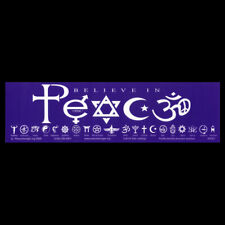 Believe in Peace BUMPER STICKER or MAGNET magnetic decal religious tolerance picture