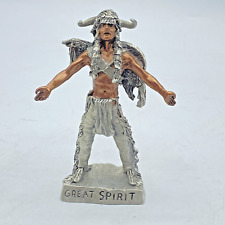 Vintage 1992 Masterworks Fine Pewter Great Spirit Indian Figurine Peter Sedlow picture