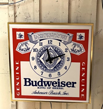 Large 1970s Budweiser Bowling Alley Clock 36